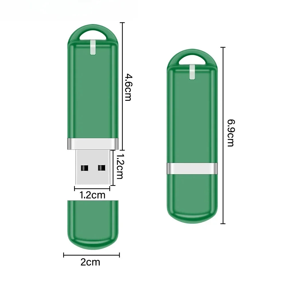 10-Pack Colorful USB Flash Drives 128GB–4GB + Key Chains USB Flash Drive PRIMED