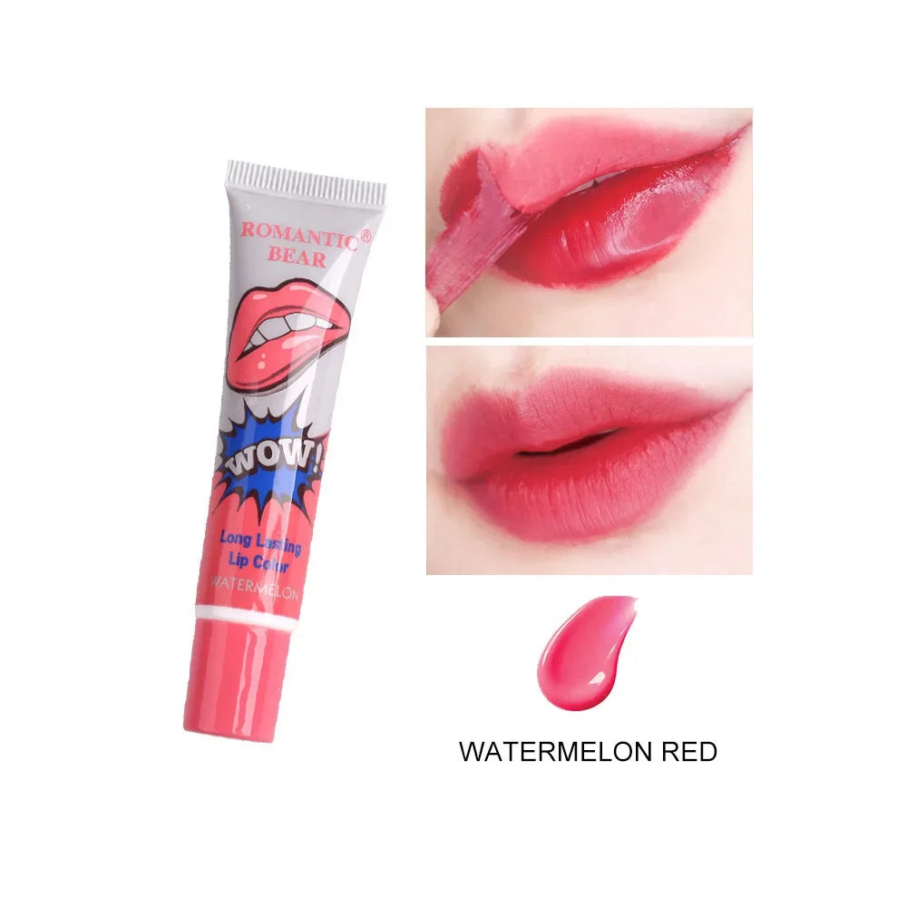 Peel-Off Liquid Lip Tint – 6 Colors Waterproof Matte Gloss Peel-Off Lip Tint PRIMED 03 Watermelon