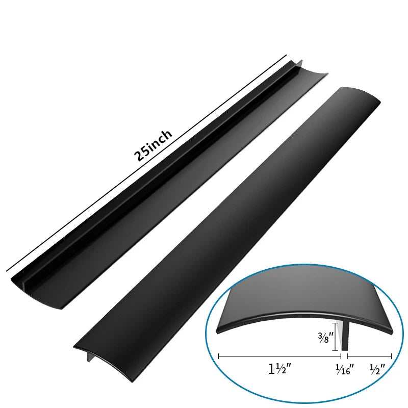 Silicone Stove Gap Covers – Heat-Resistant Gap Filler 2 Pcs Stove Gap Cover PRIMED 25 inch