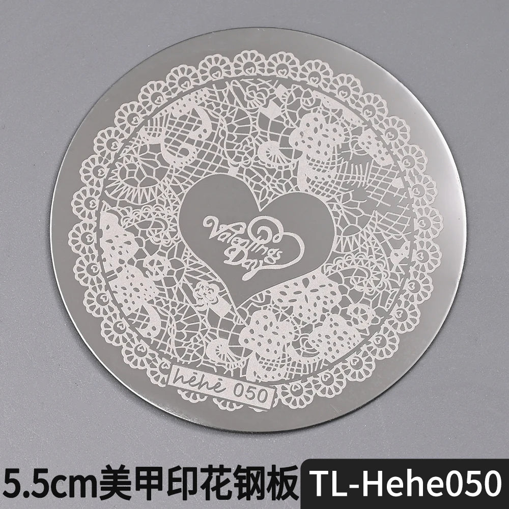 Nail Stamping Plate 5.5cm – Butterfly Flower Lace Stencil