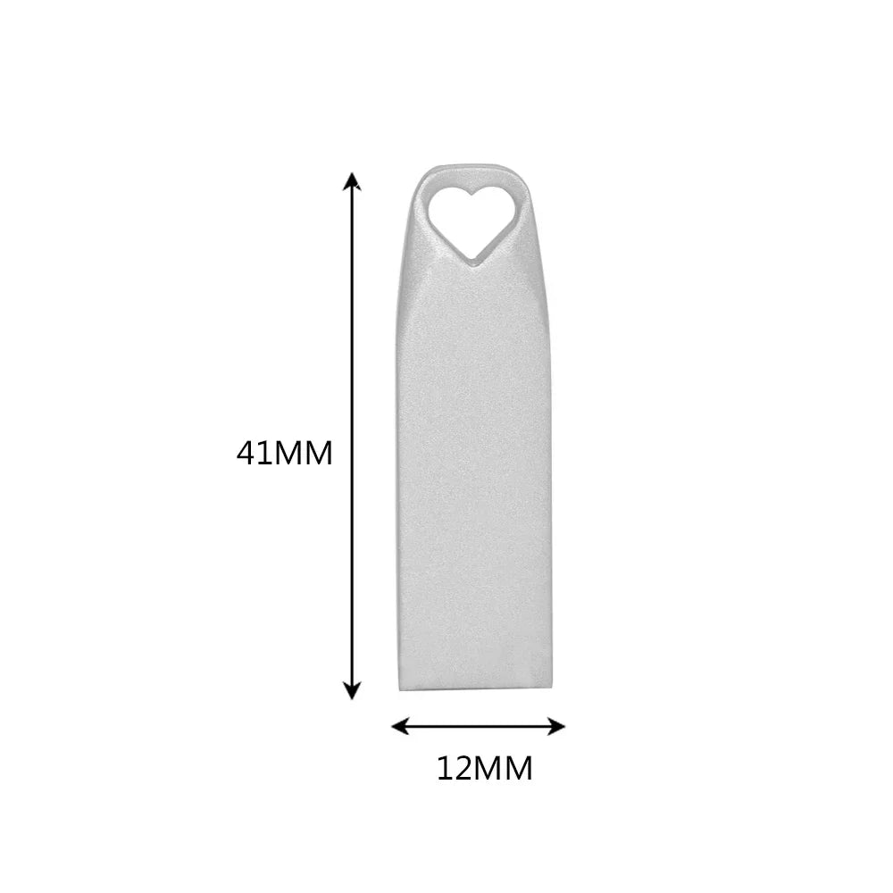10-Pack Heart USB Flash Drives | Custom Logo 8GB–64GB Gift USB Flash Drive PRIMED