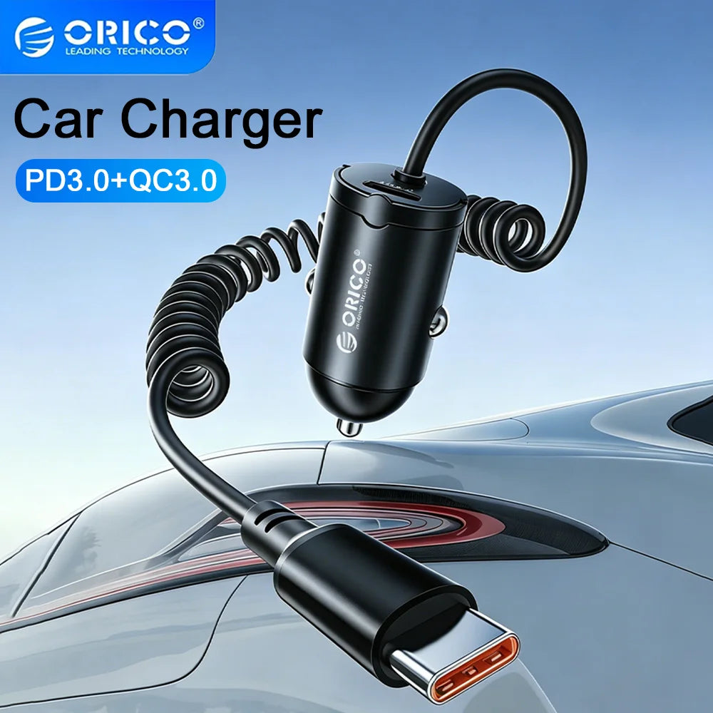 ORICO 30W USB-C Car Charger – PD & QC 3.0 Fast Charging USB-C Car Charger PRIMED