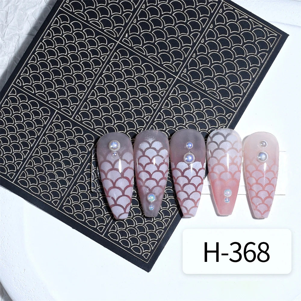 Nail Art Stencils & French Manicure Spray Templates