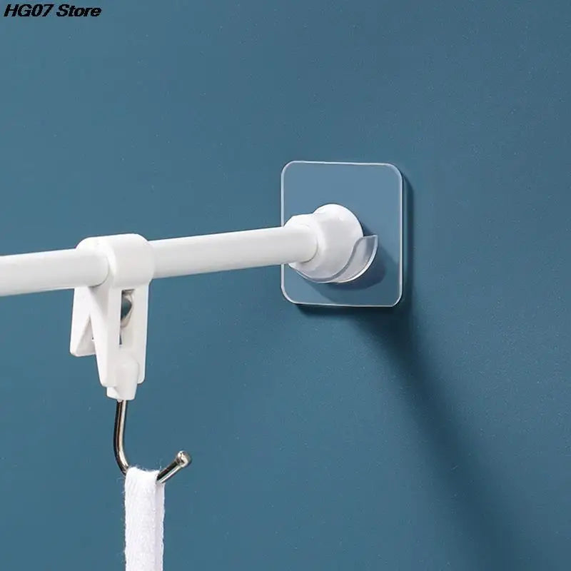 4-Pack No-Drill Adhesive Curtain Rod Brackets – Wall Holders Curtain Rod Bracket PRIMED