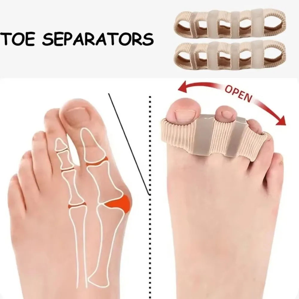 Silicone Toe Separator Spacer – 3, 4 & 5 Hole Toe Corrector Toe Separator PRIMED