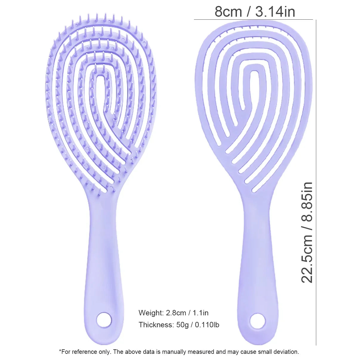 Scalp Massage Detangling Brush – Wet & Dry Curly Hair Comb Detangling Hair Brush PRIMED 3100-purple