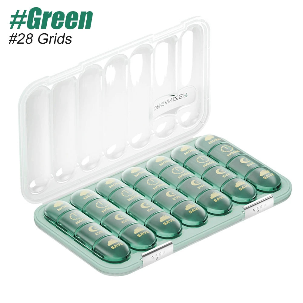 Weekly Pill Organizer 3-4x Daily | 21/28 Day Travel Pill Box