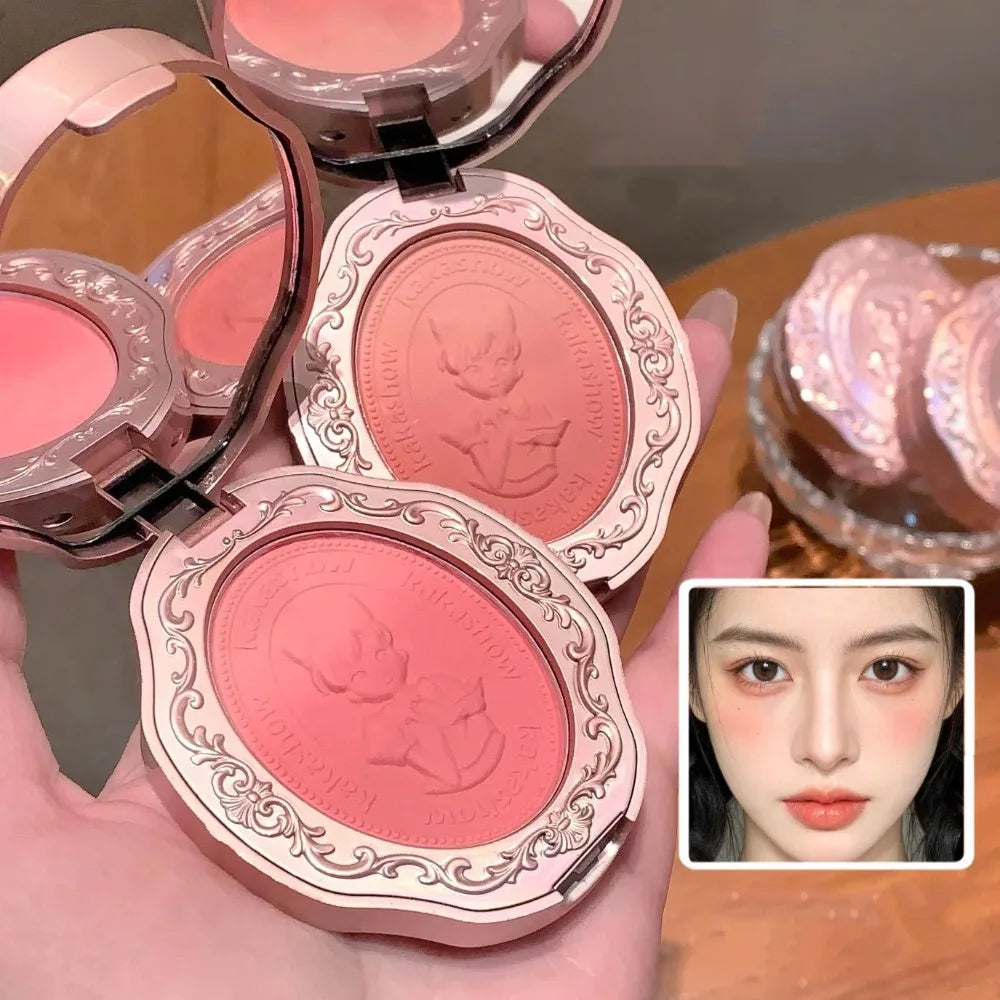 Embossed Gradient Matte Blush Palette – Nude Peach Cheek Tint Blush Palette PRIMED