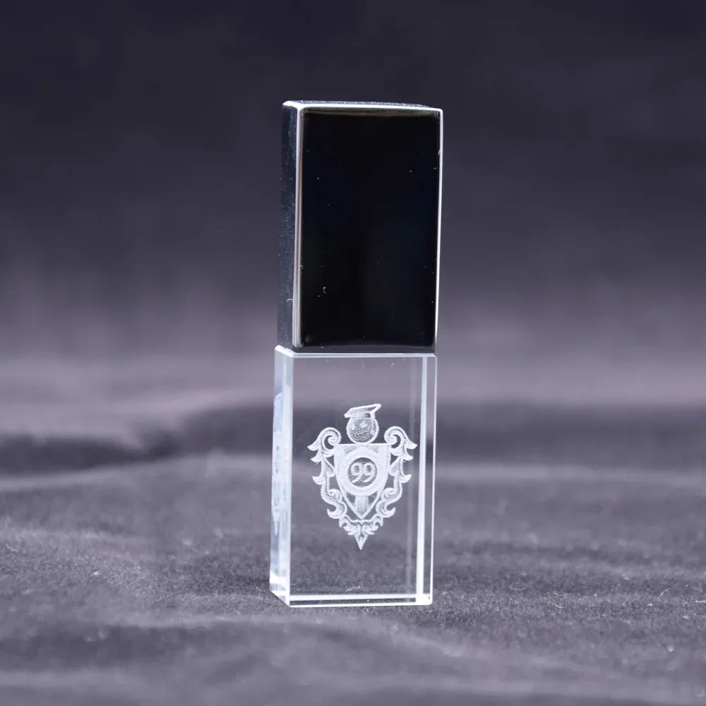 10-Pack Crystal 3D USB 3.0 Flash Drives | Free Engraved Logo USB Flash Drive PRIMED