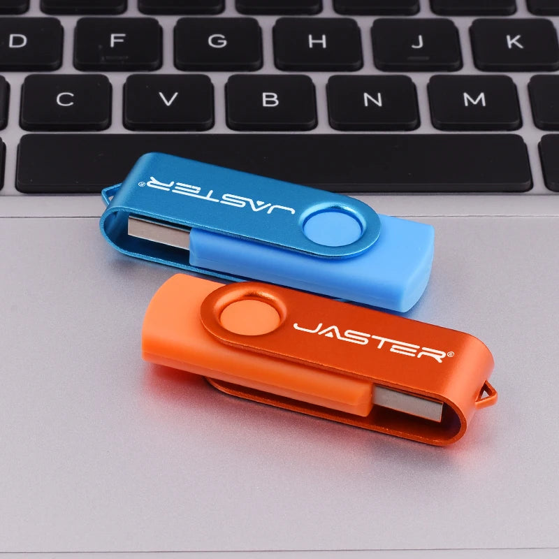 JASTER 10-Pack Rotatable USB Flash Drives 4GB–128GB USB Flash Drive PRIMED