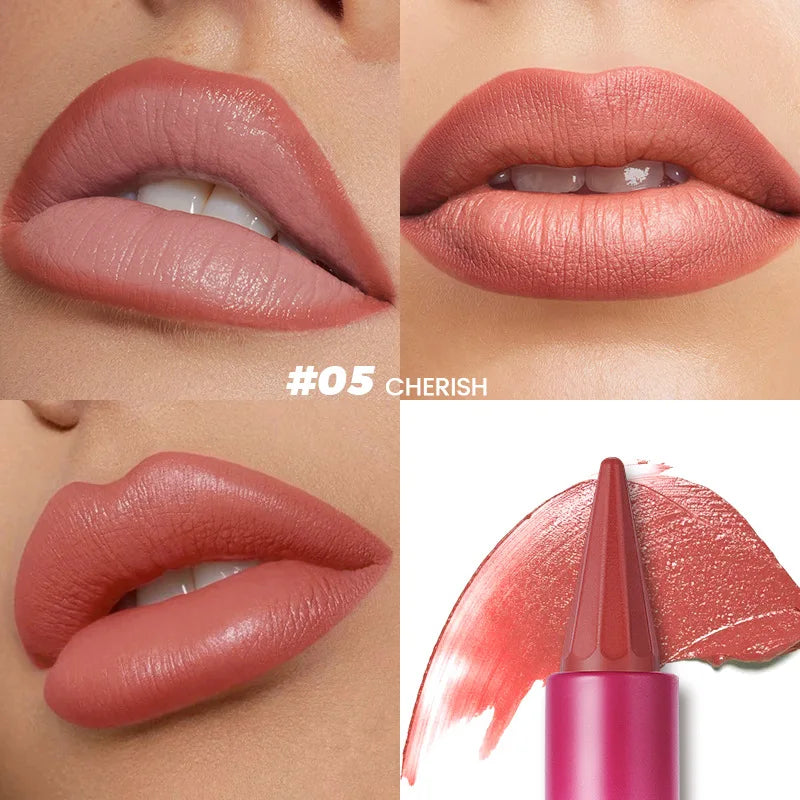 Pudaier 8-Color Matte Velvet Lipstick – Long Lasting & Moisturizing