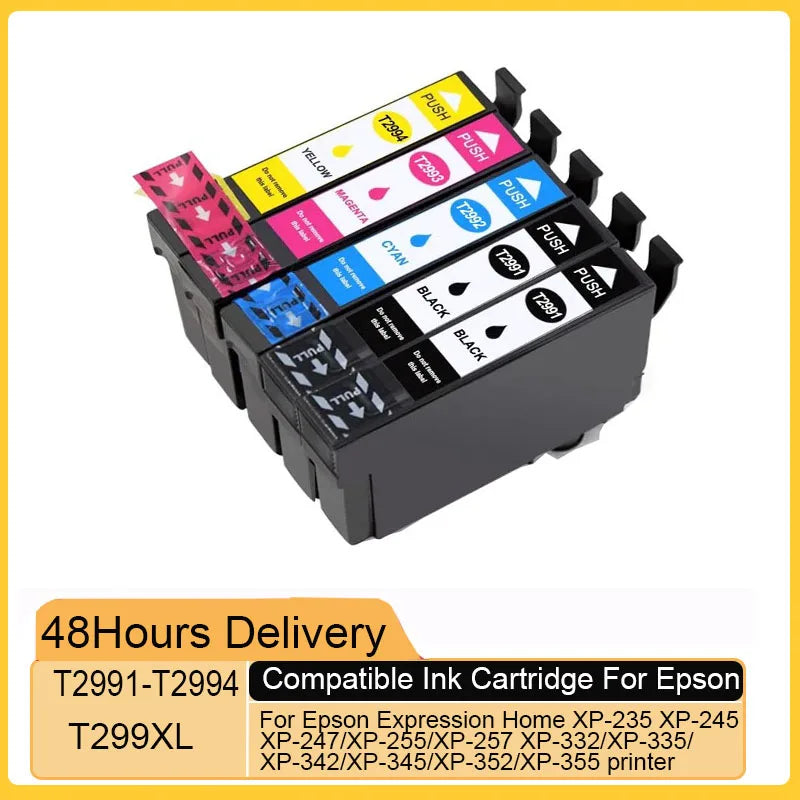 T29XL T2991 Compatible Ink Cartridges for Epson XP-235 442 435 Compatible Ink Cartridge PRIMED