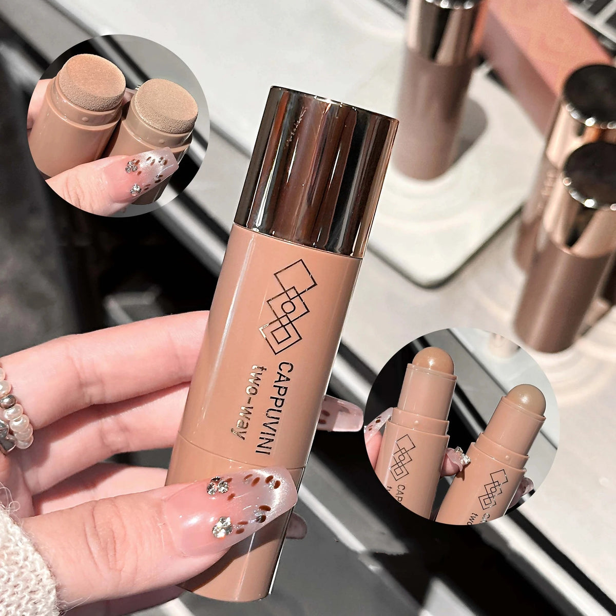 Face Contour Bronzer Stick – Matte Cream Nose Shadow Pen Contour Bronzer Stick PRIMED