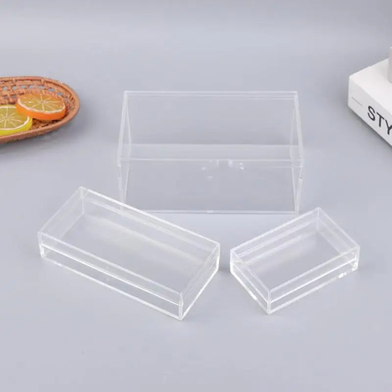 Rectangular Acrylic Storage Box – Clear Organizer for Food & Gifts