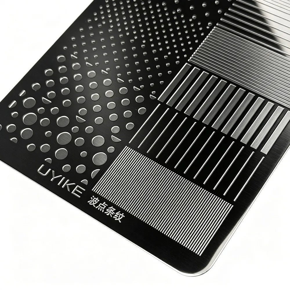 Nail Art Stamping Plates – Dotting & Stripe 3D DIY Stencils