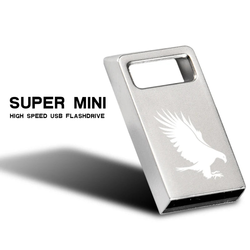 JASTER Mini Metal USB 2.0 Flash Drive Silver 4GB–64GB USB Flash Drive PRIMED
