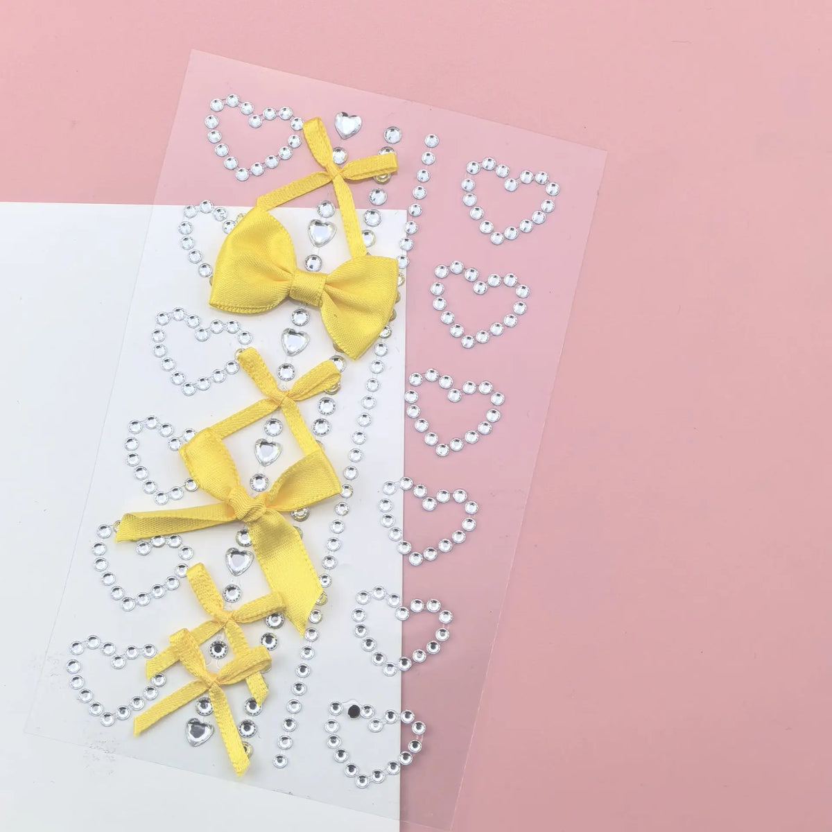 Rhinestone Ribbon Bow Face Stickers – DIY Temporary Tattoo Makeup