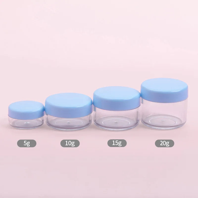 Transparent Acrylic Cosmetic Jar – Travel Makeup & Nail Art Pot