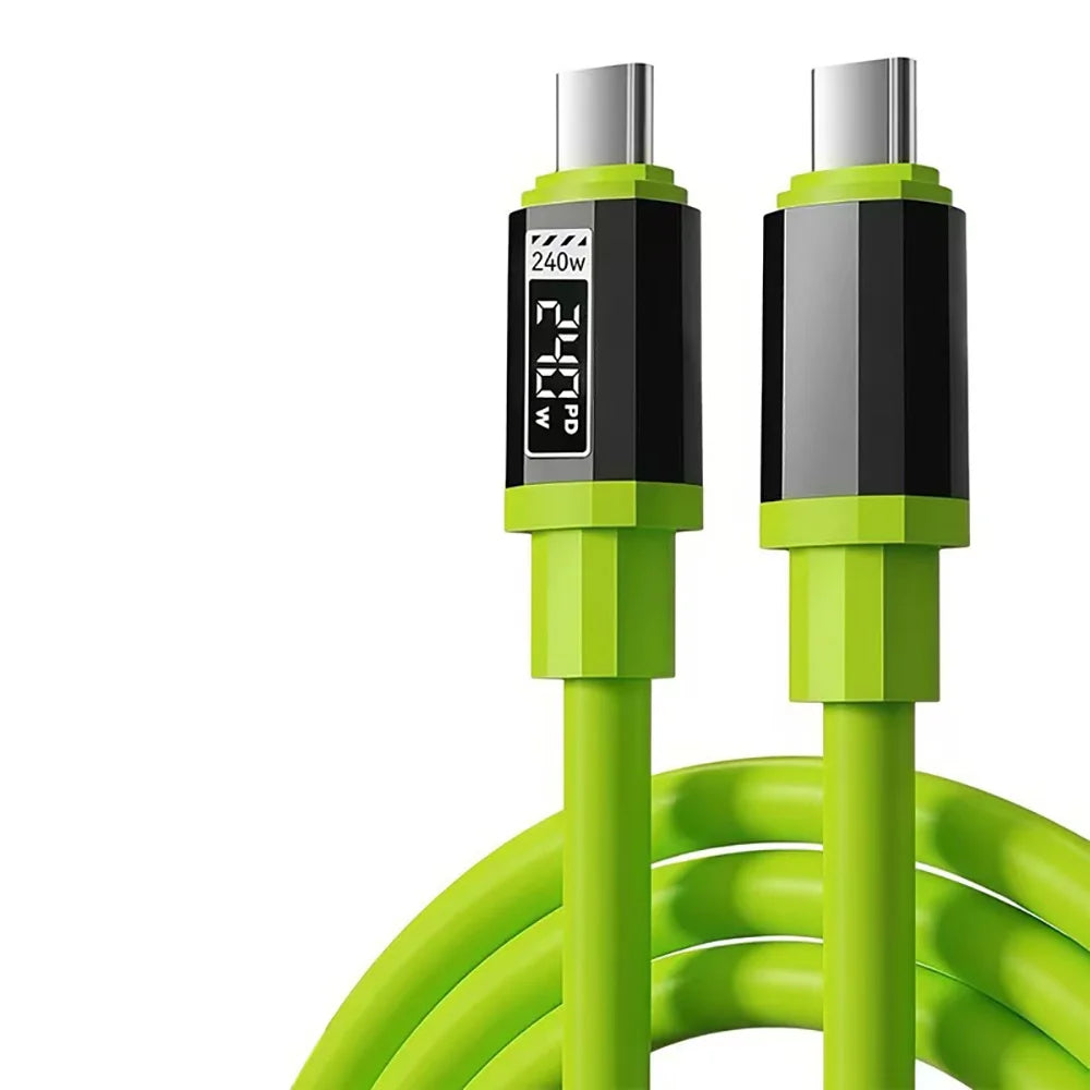 USB-C to USB-C 240W 6A Super Fast Charging Cable | Quick Charge USB-C Charging Cable PRIMED Type C to Type C 0.3m