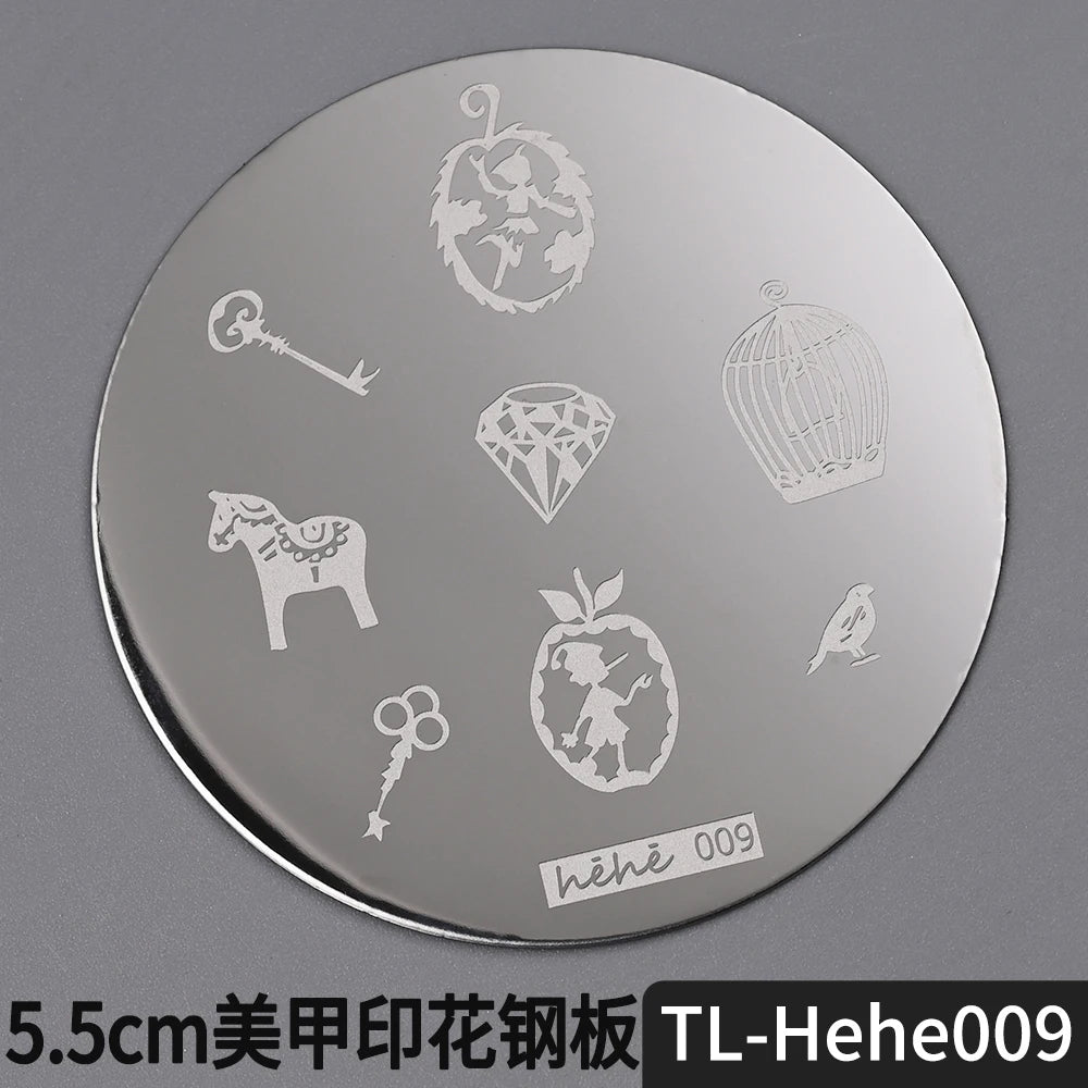 Nail Stamping Plate 5.5cm – Butterfly Flower Lace Stencil