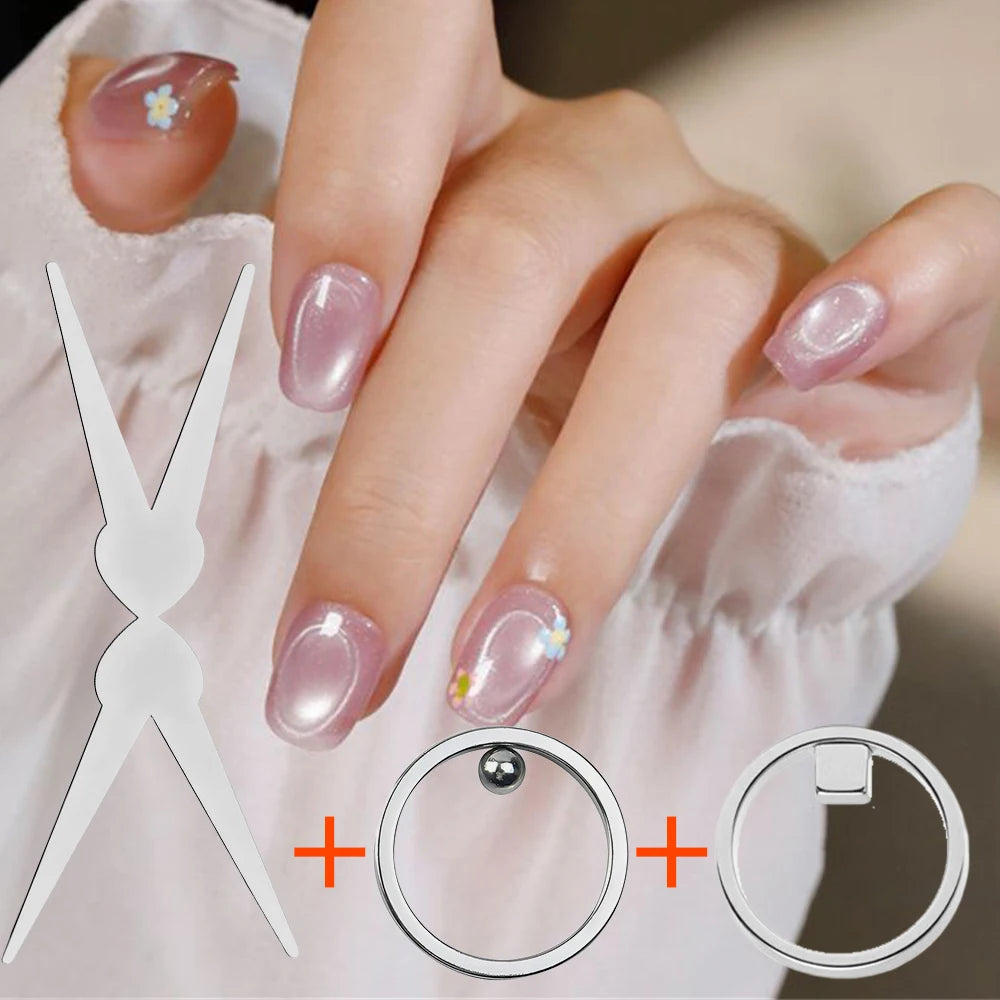 Halo Cat Eye Ring Nail Magnet Set – Void & Galaxy Effects Nail Magnet Tool PRIMED 3Pcs Set