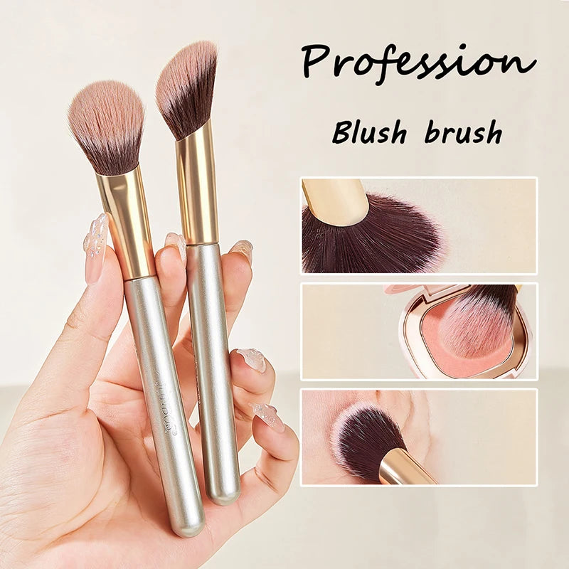 Angled Blush & Contour Makeup Brush – Soft Powder Tool