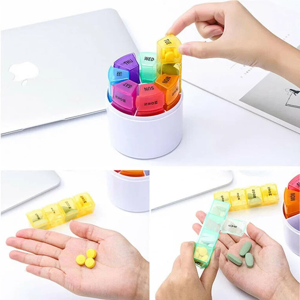 Weekly Pill Organizer 4x Daily – 7-Day Portable Pill Box
