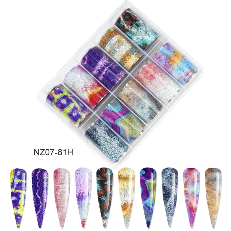 Galaxy Nail Transfer Foils – 10 Rolls, 105 Designs | DIY Nail Art