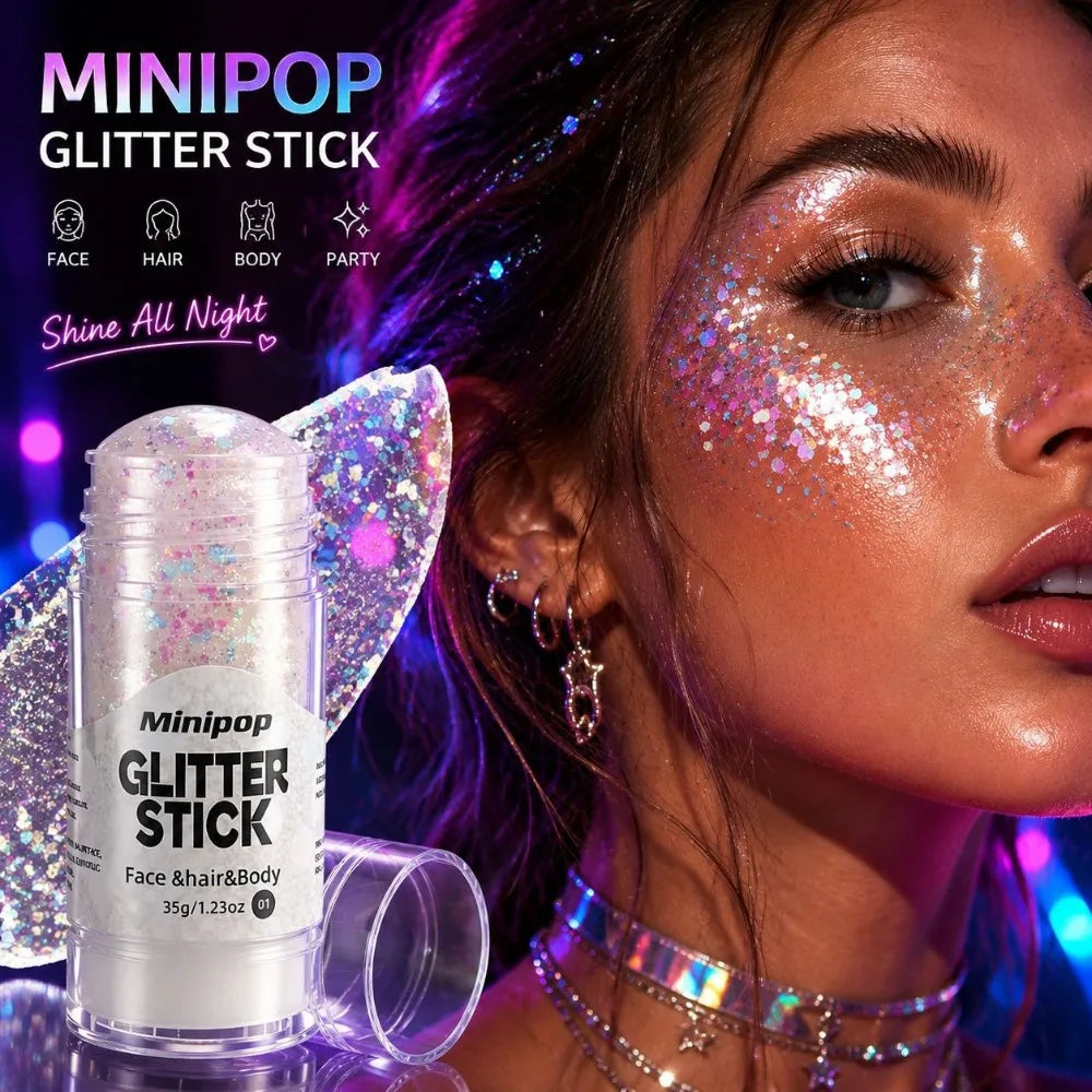 Star Sequin Glitter Stick – Face, Body & Hair Shimmer Makeup