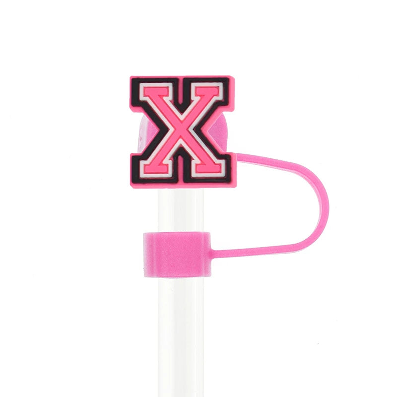 Silicone Letter Straw Cover Caps for Stanley 30 & 40oz Tumblers