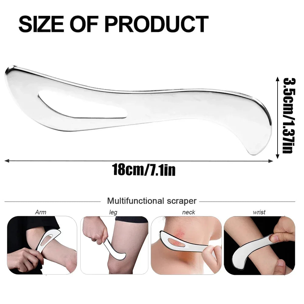 Stainless Steel Gua Sha Scraper | IASTM Muscle Massage Tool Gua Sha Massage Tool PRIMED