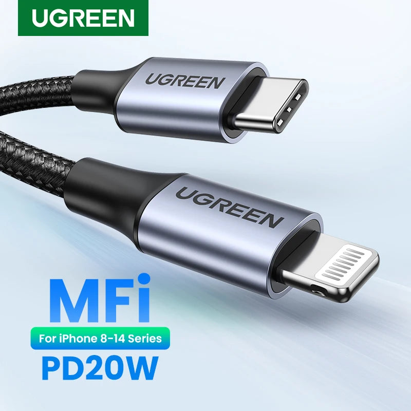 UGREEN MFi 20W USB-C to Lightning Fast Charging Cable USB-C Lightning Cable PRIMED