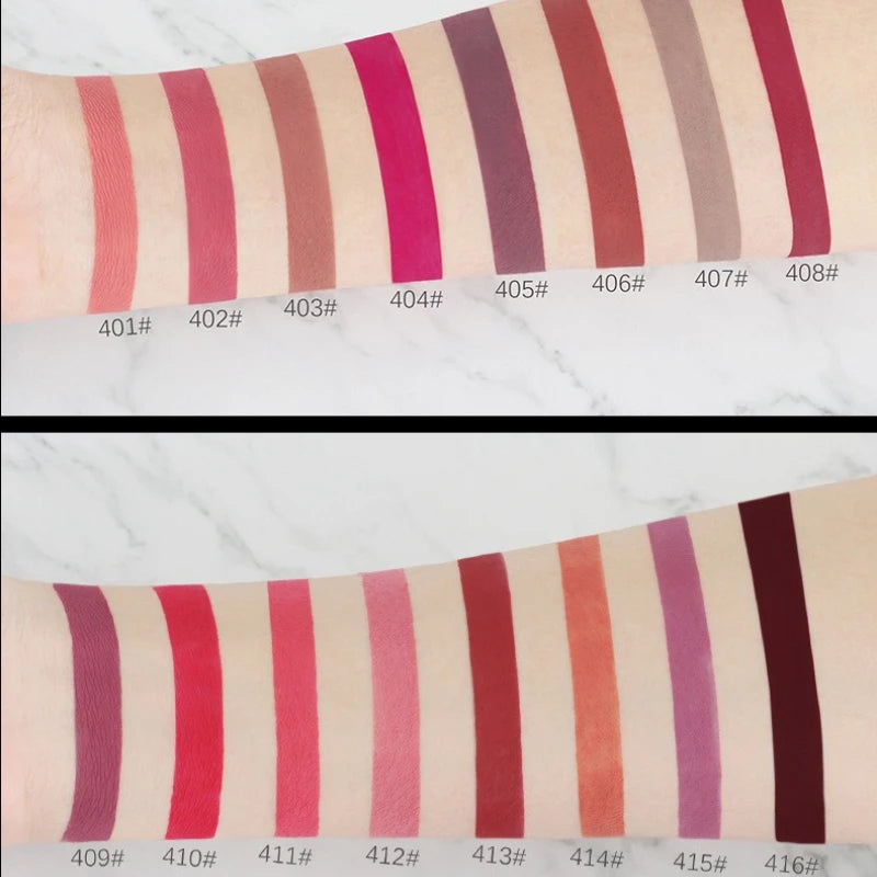 Pudaier 16 Colors Matte Liquid Lipstick – Waterproof Lip Gloss