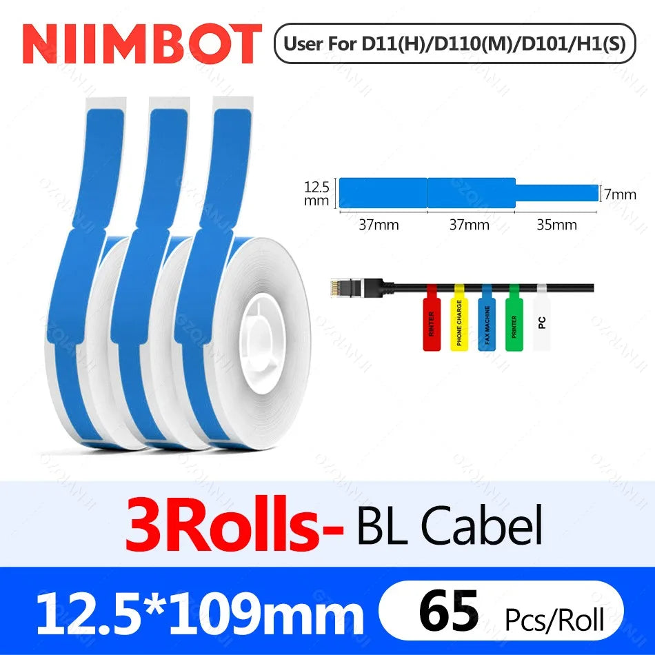 Niimbot D11H 300DPI Bluetooth Thermal Label Printer Portable Bluetooth Label Printer PRIMED Only 3BL Cabel