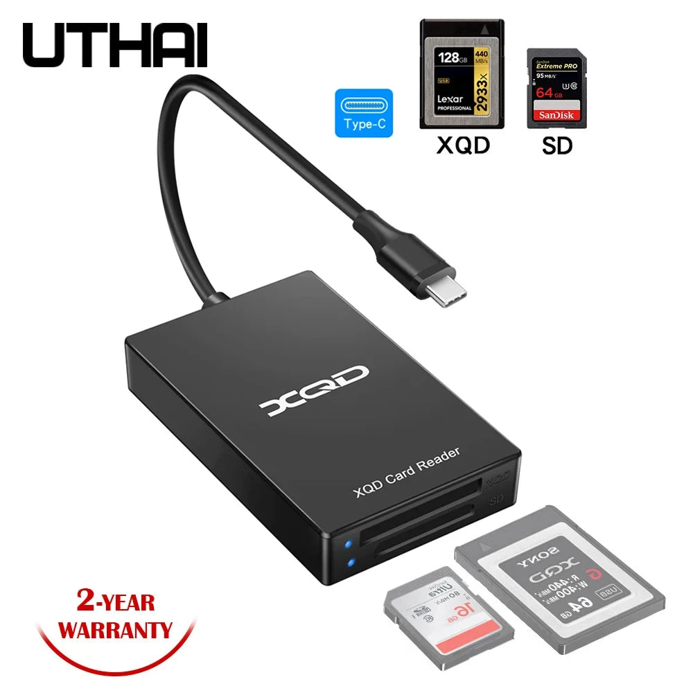 UTHAI Q02 Rocketek XQD Card Reader USB 3.0 Type-C 5Gbps XQD Card Reader PRIMED Q02-Type-c