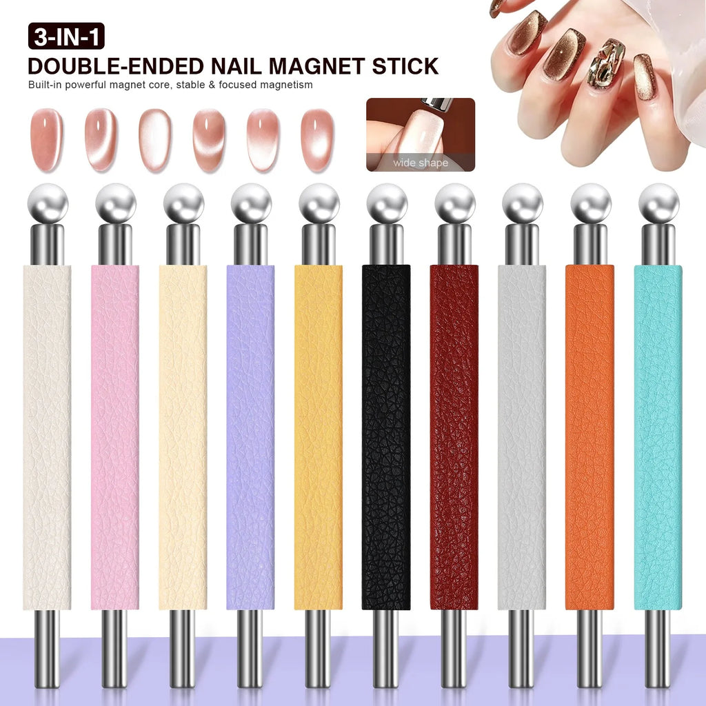 3-in-1 Dual-Ended Cat Eye Nail Magnet Stick | Salon Tool Nail Art Magnet PRIMED
