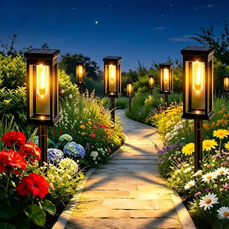 Solar Pathway Lights Outdoor Waterproof LED Garden Stake Lamps Solar Pathway Lights PRIMED