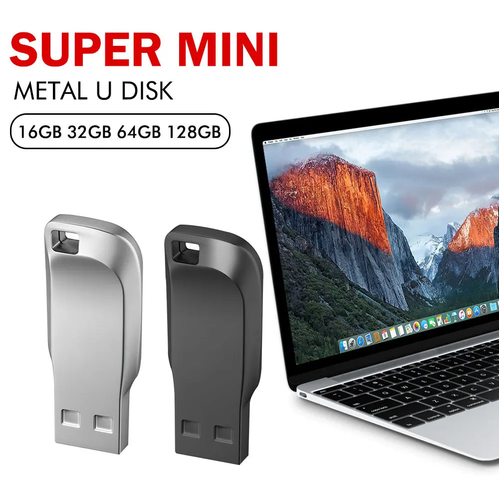 2-Pack Metal USB 2.0 Flash Drive Waterproof | 8GB–128GB USB Flash Drive PRIMED