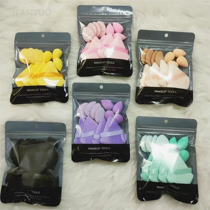 12Pcs Triangle Velvet Finger Makeup Puff Set | Multicolor Makeup Puff Set PRIMED