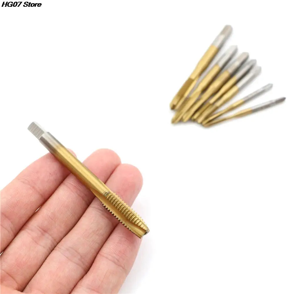 HSS Titanium Spiral Thread Tap Set M2–M8 Right Hand 3 Flute