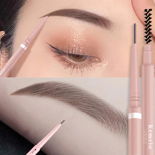 1.5mm Ultra Fine Waterproof Eyebrow Pencil with Brush – 6 Shades