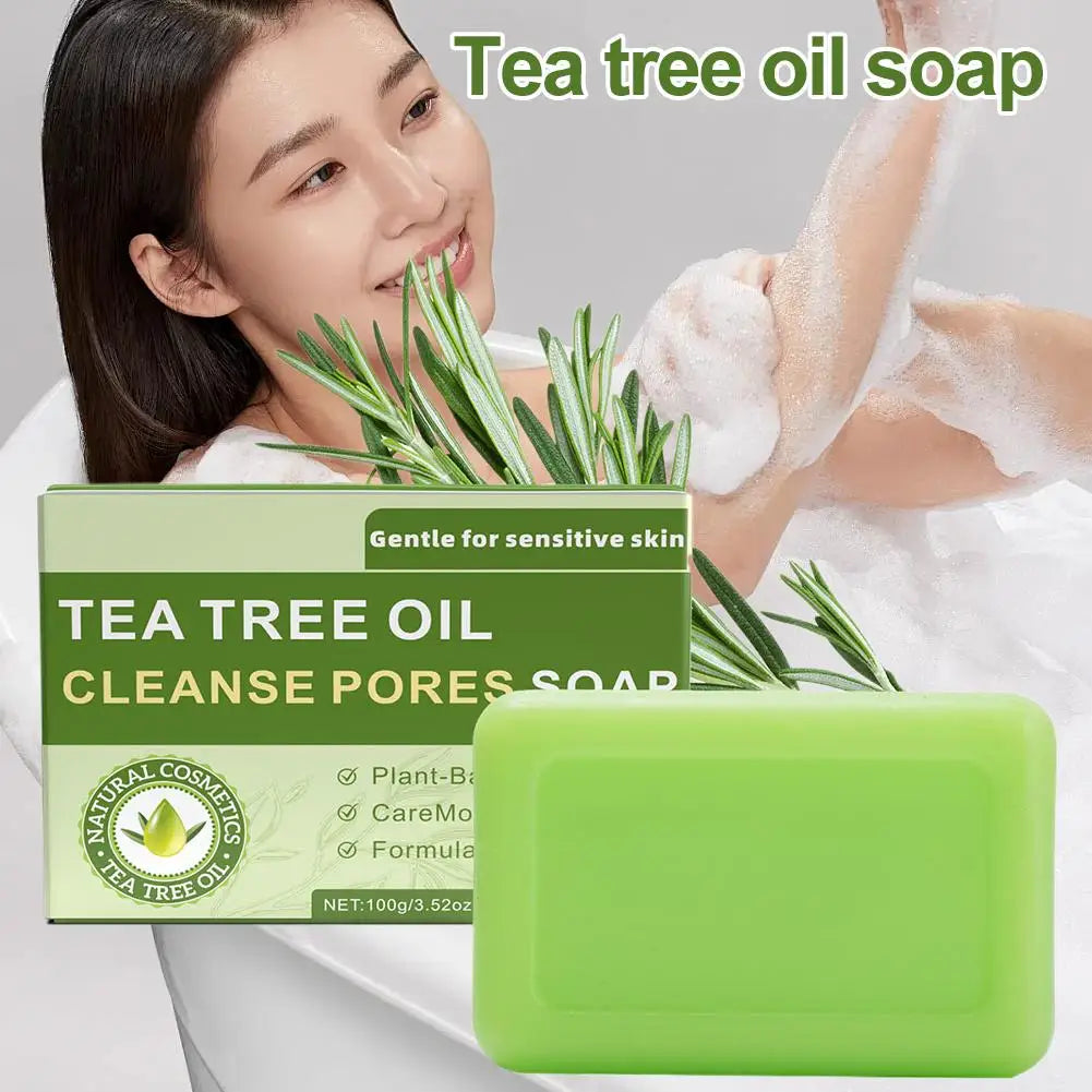 Tea Tree Oil Soap Bar – Natural Face & Body Cleanser 100g Natural Soap Bar PRIMED