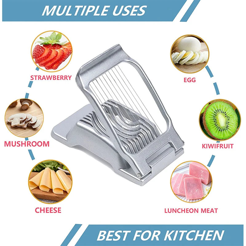 LMETJMA Stainless Steel Egg Slicer & Multi-Food Cutter JT188 Egg Slicer PRIMED