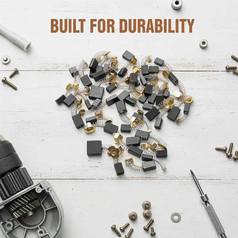 50Pcs Electric Motor Carbon Brushes Set – 8 Models Power Tool