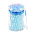 100 Pcs Spoolie Brushes – Eyelash Extension Makeup Tools Spoolie Brush Set PRIMED dark blue