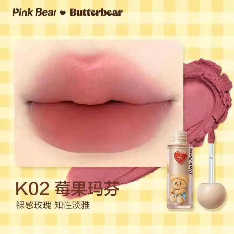 PINKBEAR Butter Bear Velvet Lip Mud & Mirror Lip Glaze Lip Gloss PRIMED K02 China Mainland