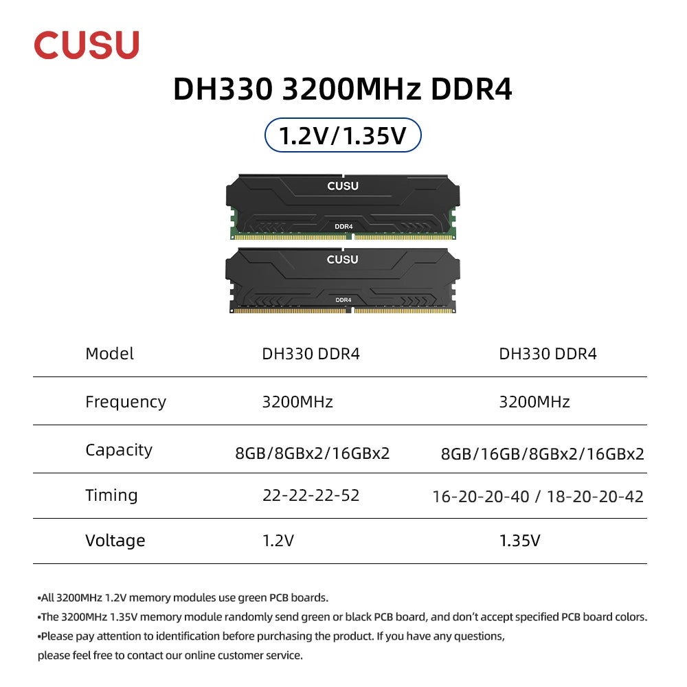 CUSU DDR4 3200MHz / DDR5 5600MHz Desktop RAM 8GB 16GB Desktop RAM Module PRIMED