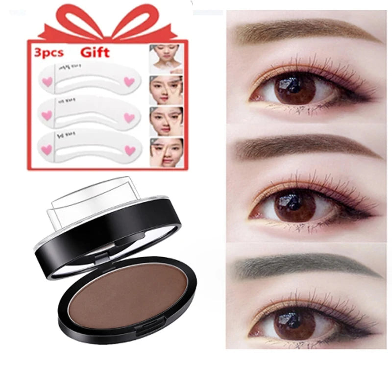 Eyebrow Powder Stamp & Stencil Kit – Waterproof Brow Set Eyebrow Stamp Kit PRIMED