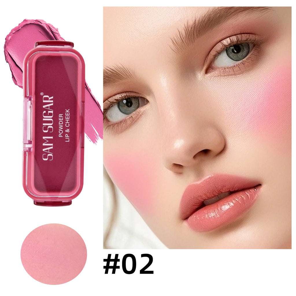 SAM SUGAR Matte Blush Cream – Multi-Use Lips, Face & Cheeks Cream Blush Stick PRIMED 2