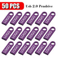 50-Pack Custom Logo USB 2.0 Flash Drives 1GB–64GB Metal USB Flash Drive PRIMED 2GB x50pcs Purple